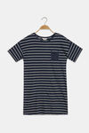 Marks & Spencer Cotton Mid Length Nightdress - Navy Mix — thumbnail 1